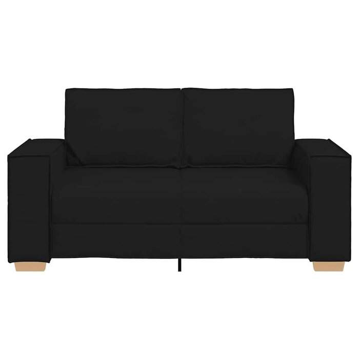 Vidaxl Canapé 2 places en tissu noir - Jusqu'à 34% de remise