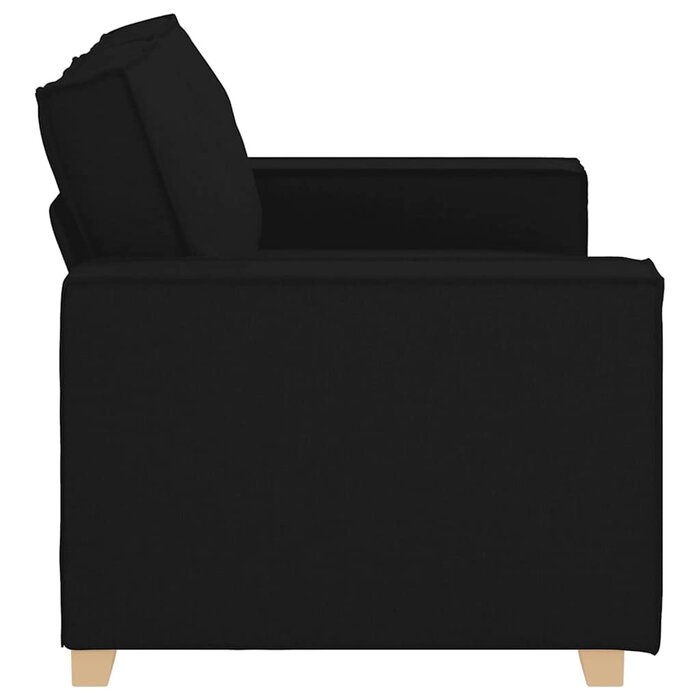 Vidaxl Canapé 2 places en tissu noir - Jusqu'à 34% de remise