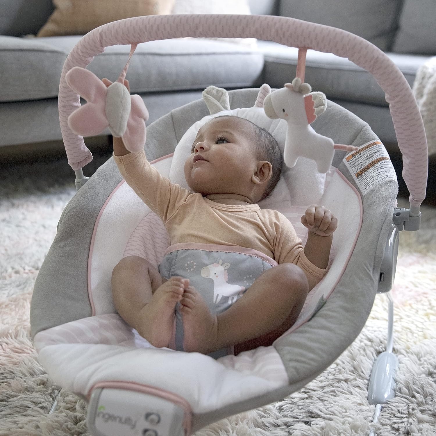 Transat vibrant pour bébé - 8 mélodies - Rose - Jusqu'à -33%