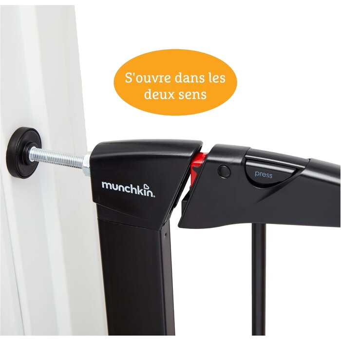 Barrière de sécurité pour bébé et animaux - Acier noir - Jusqu'à -33%