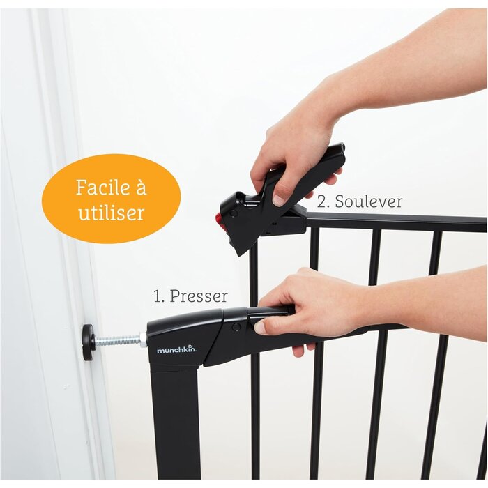 Barrière de sécurité pour bébé et animaux - Acier noir - Jusqu'à -33%