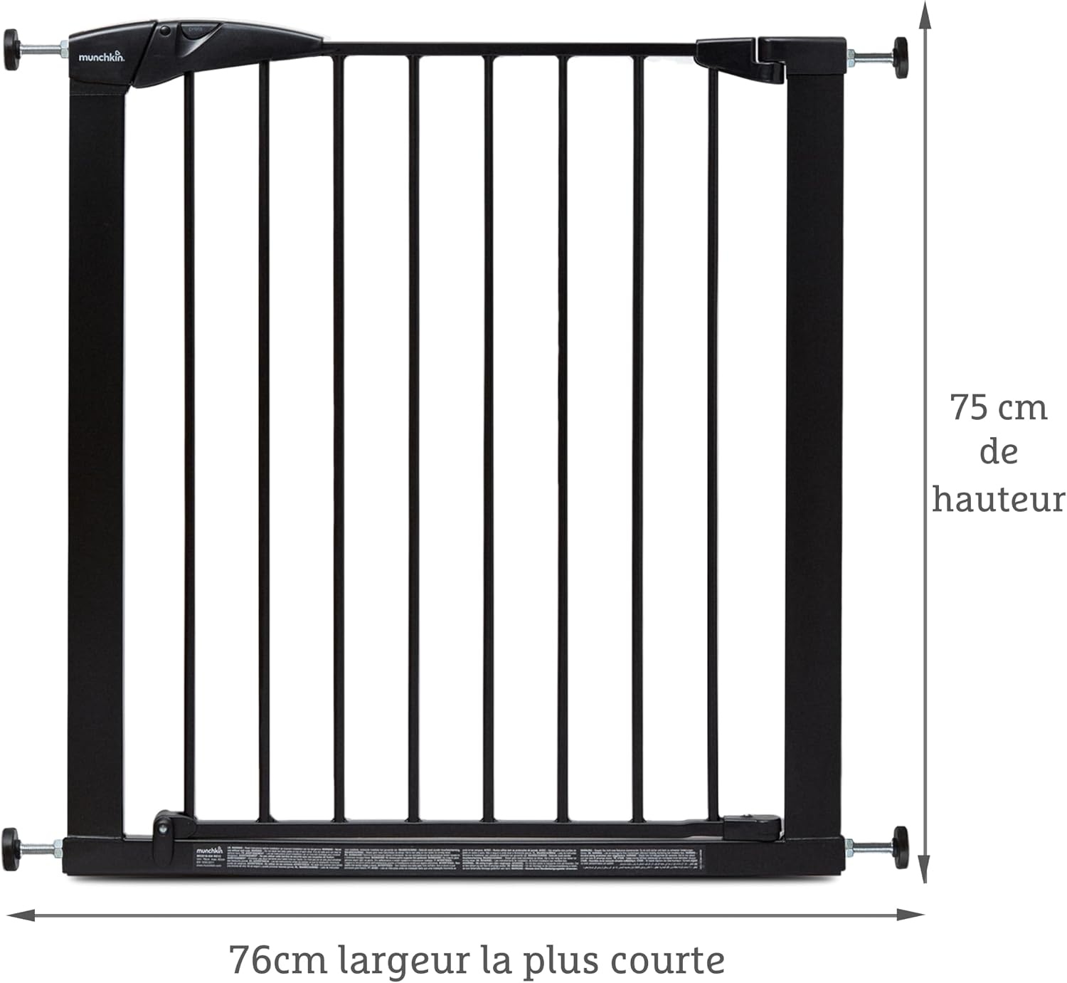 Barrière de sécurité pour bébé et animaux - Acier noir - Jusqu'à -33%