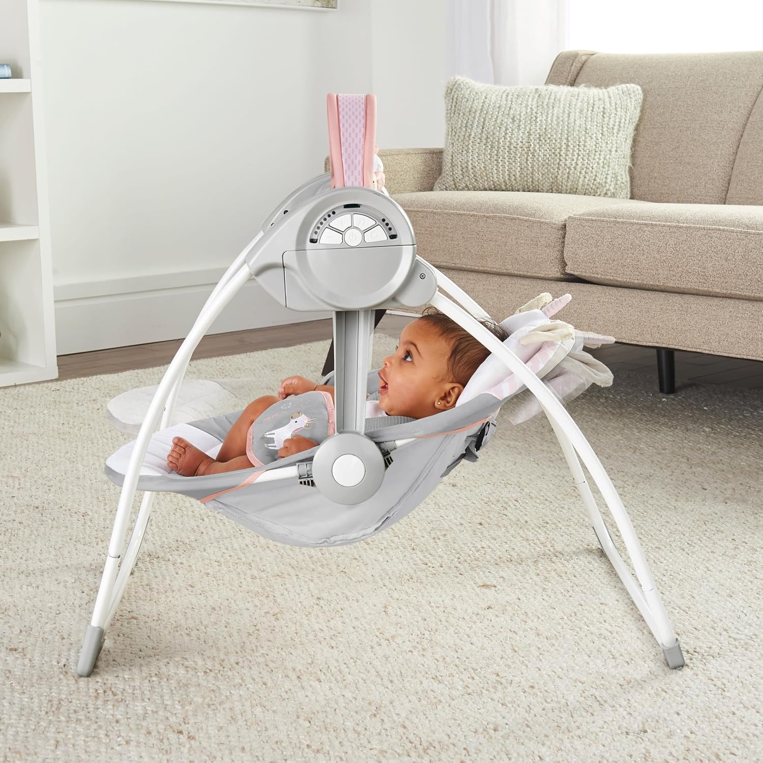 Balançoire bébé portable rose - Jusqu'à 34% de réduction