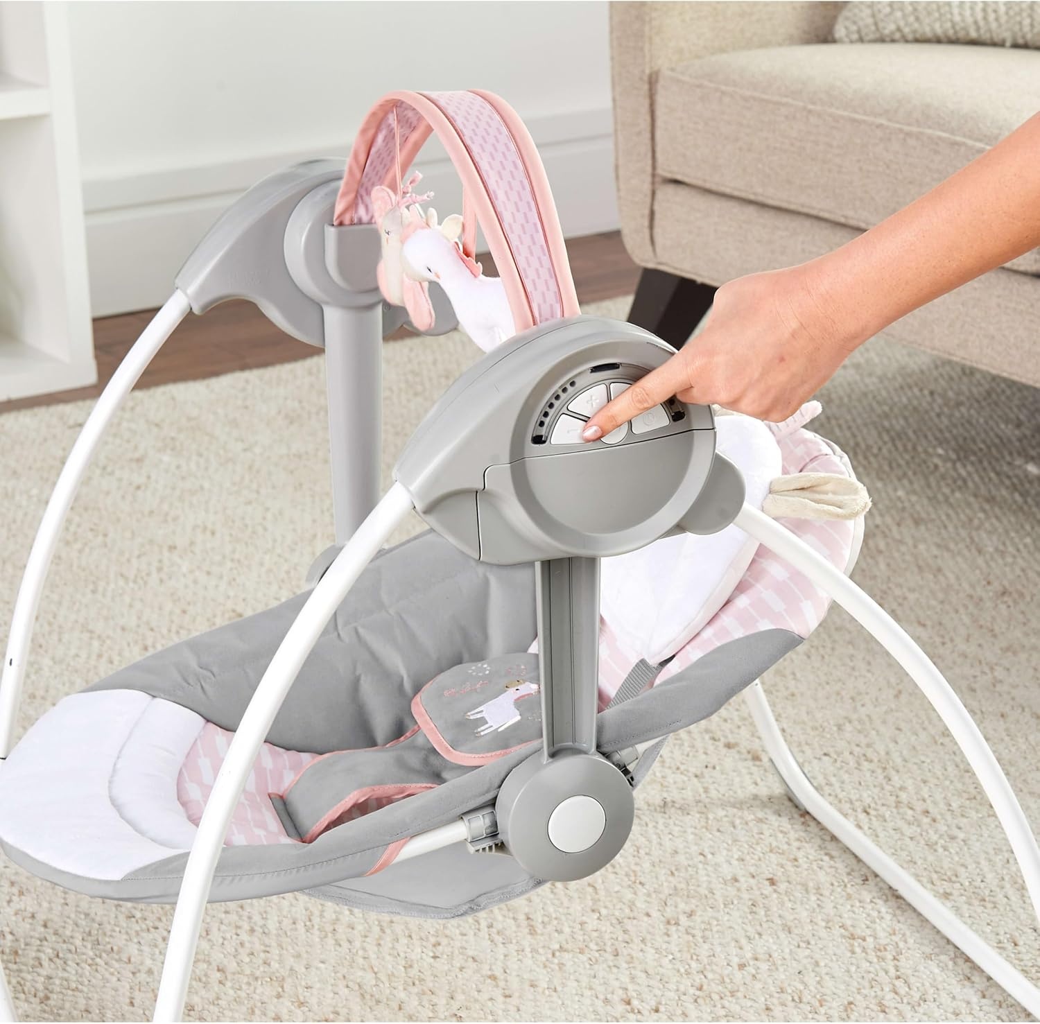 Balançoire bébé portable rose - Jusqu'à 34% de réduction