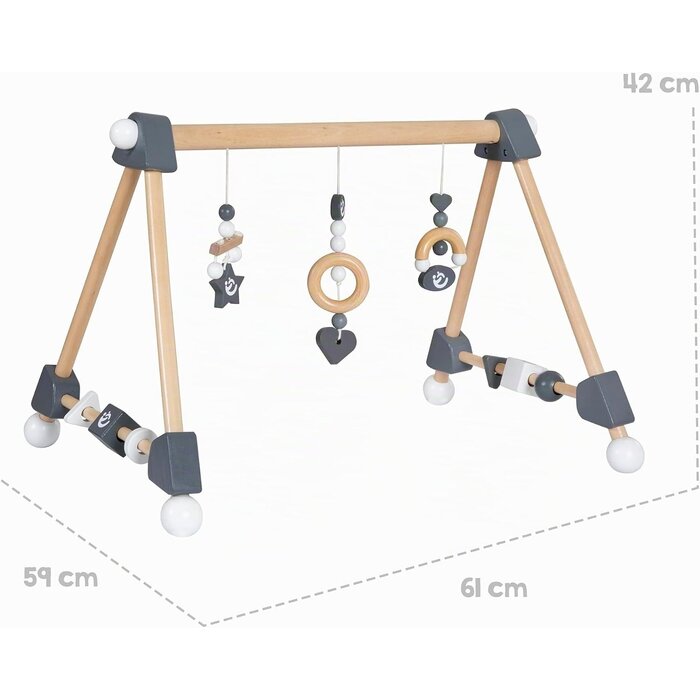 Arche d'éveil en bois pour bébé - Naturel et Anthracite - Jusqu'à -34%