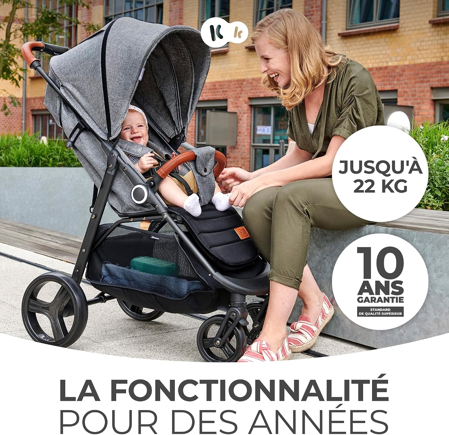 Poussette compacte GRANDE PLUS - Gris - Jusqu'à 35% de réduction