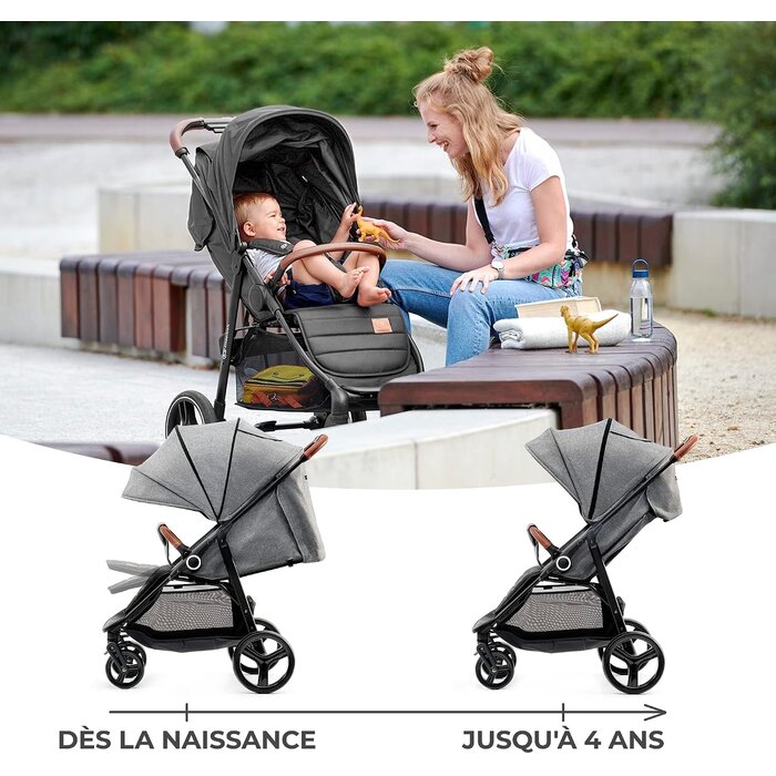 Poussette compacte GRANDE PLUS - Gris - Jusqu'à 35% de réduction
