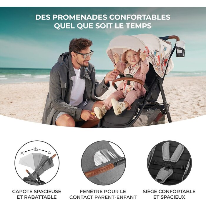 Poussette compacte GRANDE PLUS - Gris - Jusqu'à 35% de réduction