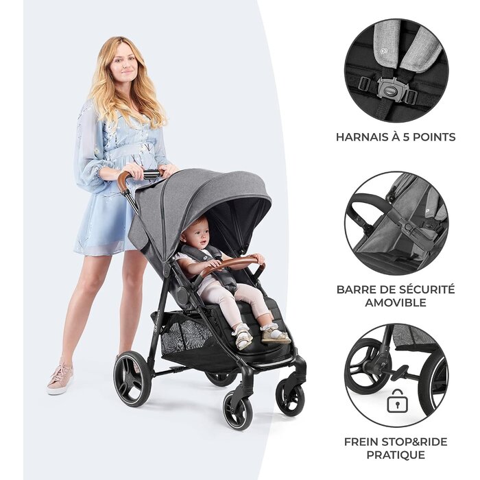 Poussette compacte GRANDE PLUS - Gris - Jusqu'à 35% de réduction