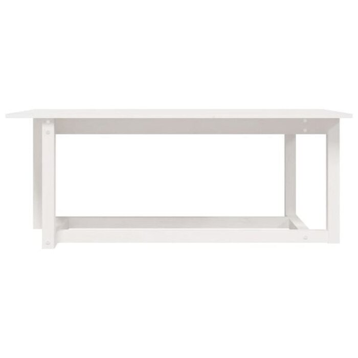 Table basse en pin massif blanc 110x55 cm - Jusqu'à -73%