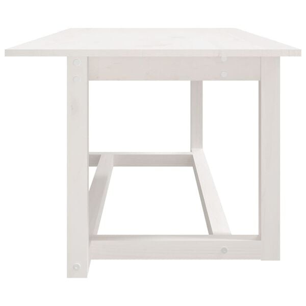 Table basse en pin massif blanc 110x55 cm - Jusqu'à -73%