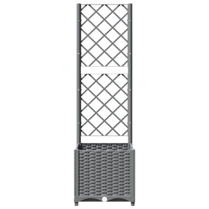 Jardinière avec treillis 40x40x136cm - Gris clair - Jusqu'à -33%
