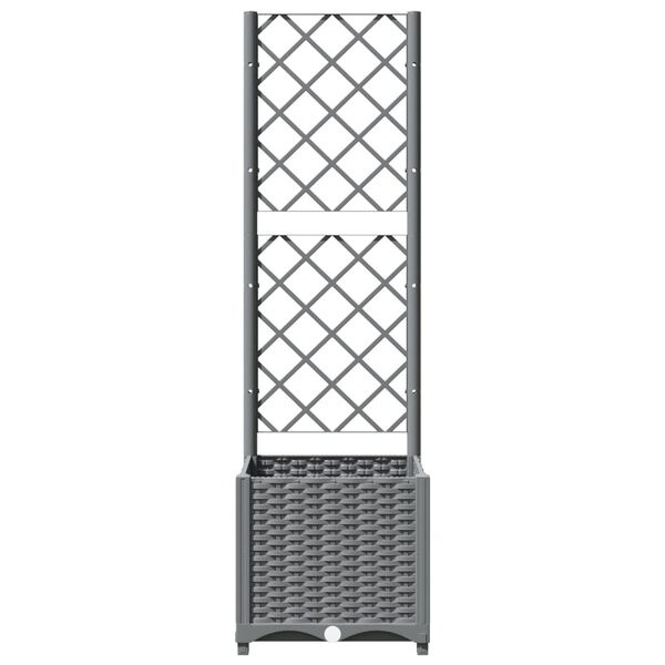Jardinière avec treillis 40x40x136cm - Gris clair - Jusqu'à -33%