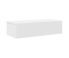 Vidaxl Étagère murale avec tiroirs, bois blanc - Jusqu'à 33% de remise