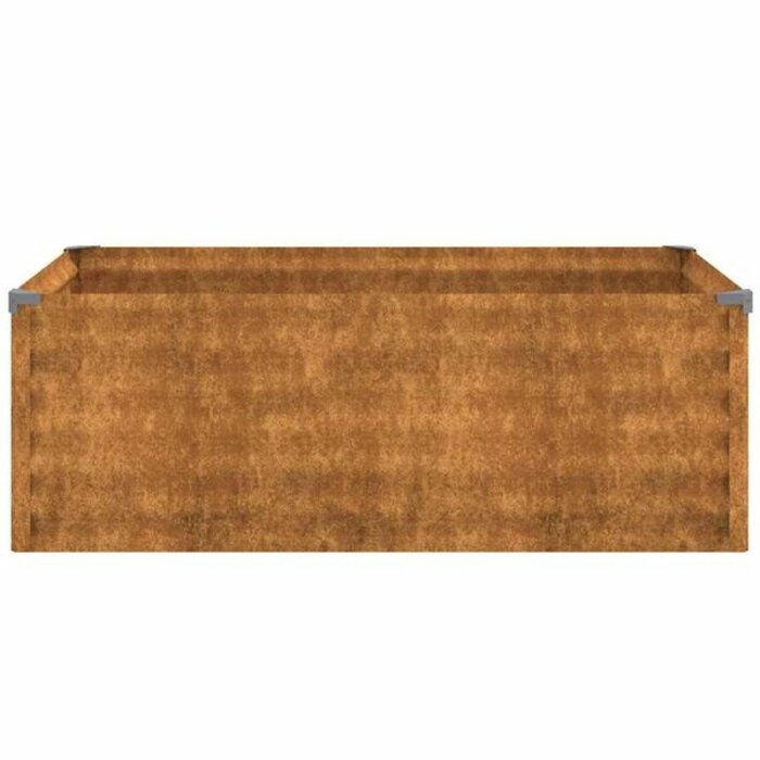 Bac à fleurs surélevé en acier corten 100x50cm - Jusqu'à -33%