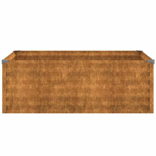 Bac à fleurs surélevé en acier corten 100x50cm - Jusqu'à -33%