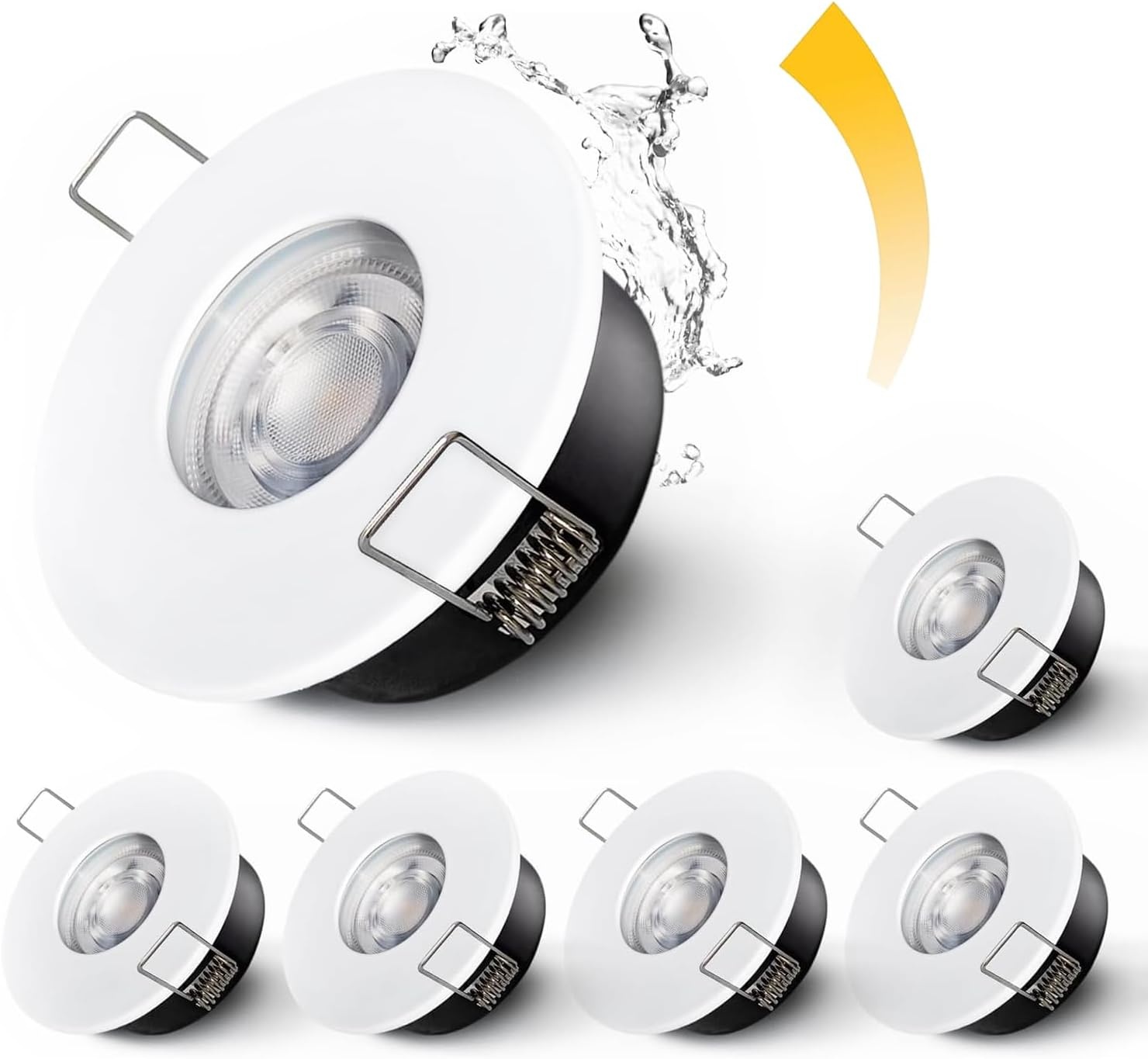 Lot de 4 spots LED IP65 5W Noir - Jusqu'à -32% sur nos modèles outlet