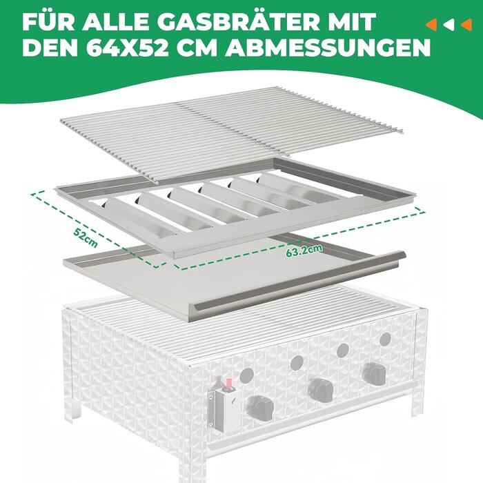 Kit de remplacement barbecue 3 brûleurs Inox 60x48cm - Jusqu'à 33% de remise