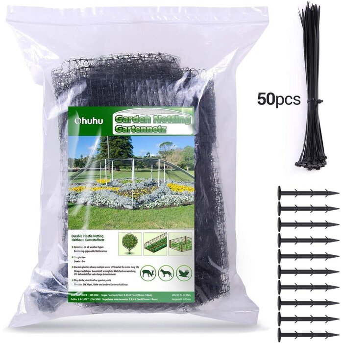 Filet de jardin 2m x 30m anti-UV - Protection oiseaux jusqu'à -31%