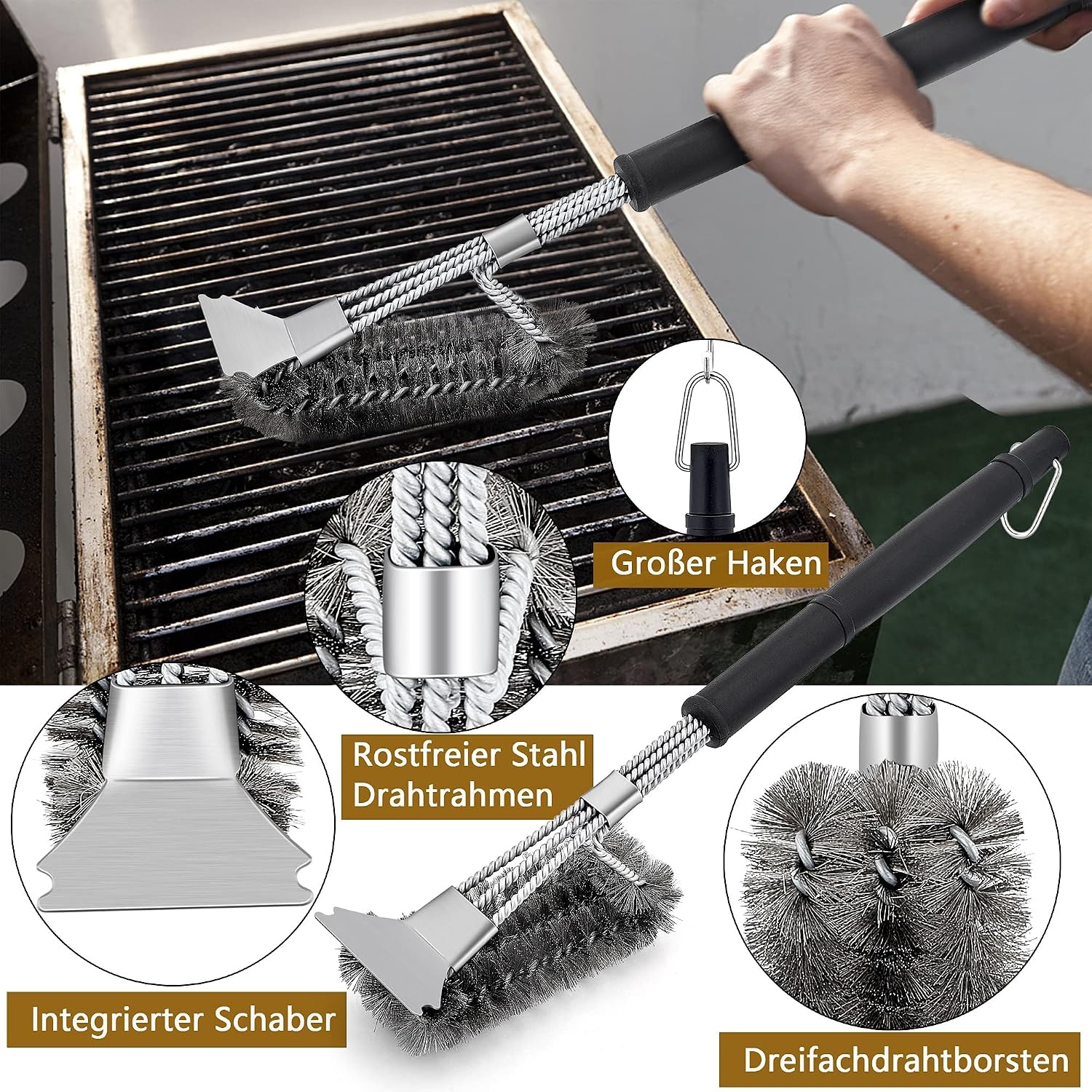 Set d'ustensiles BBQ 6 pièces en inox - Jusqu'à -32% sur le retour