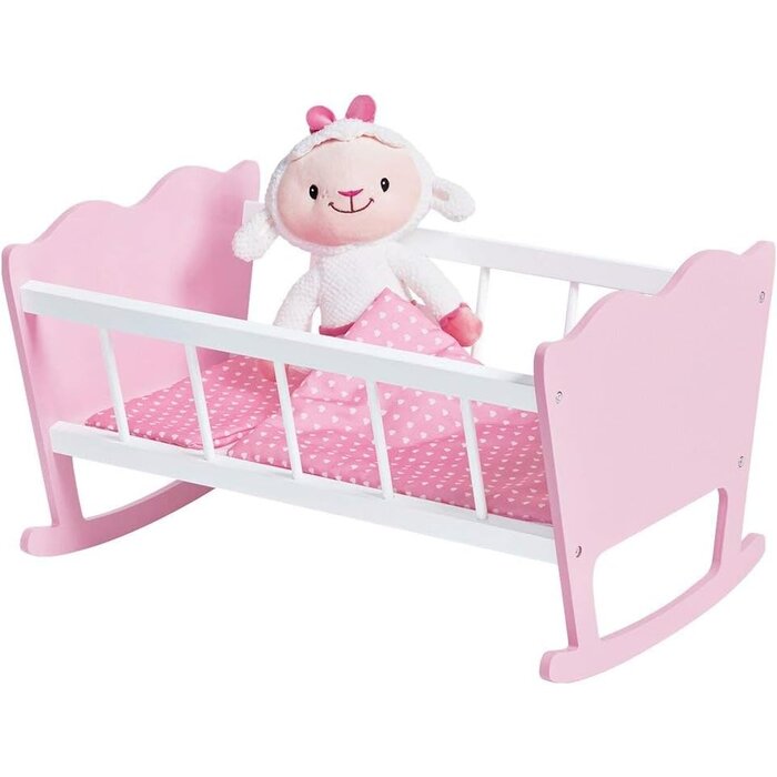 Berceau pour Poupée Jasmin - Rose et Blanc - Jusqu'à -33% sur l'Outlet