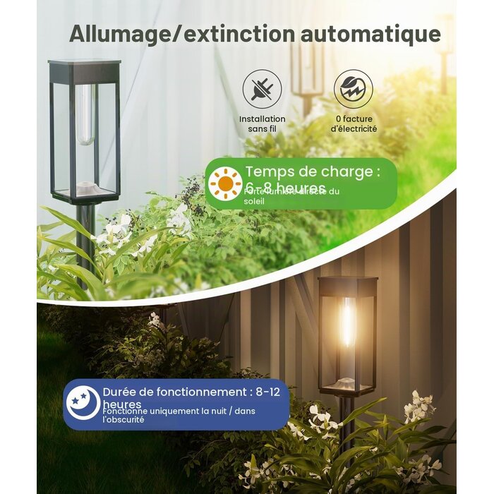 Lot de 6 lampes solaires étanches IP65 - Jusqu'à -32% sur notre sélection