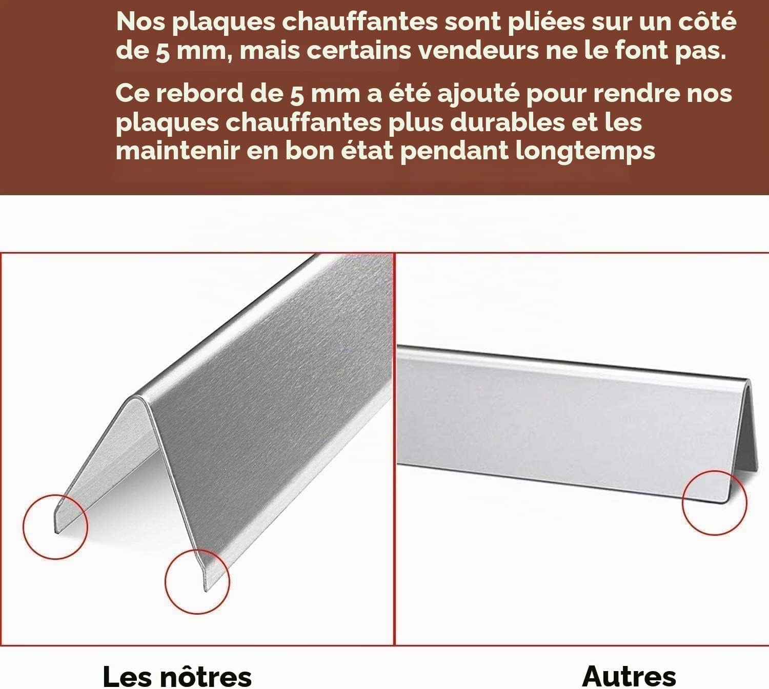 Barres aromatisatrices Inox pour Barbecue - Lot de 5 - Jusqu'à -33%