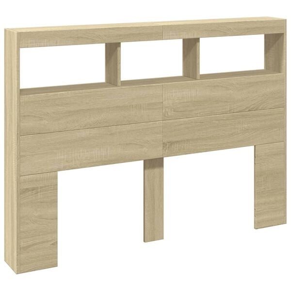 Tête de lit avec LED 140 cm Chêne Sonoma - Jusqu'à 34 % de remise