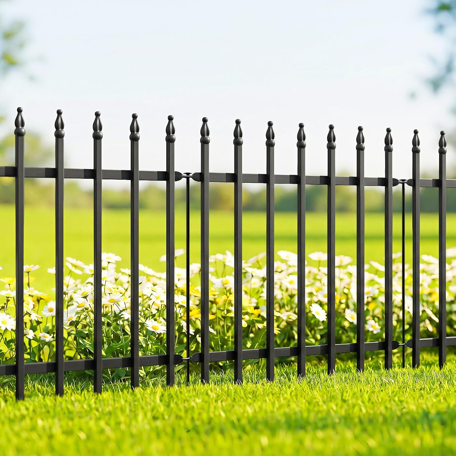 Clôture de jardin décorative 3,5m - Noir - Jusqu'à -34% de réduction