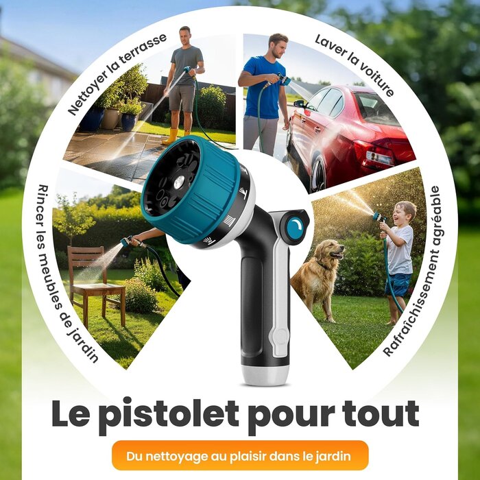 Pistolet d'arrosage 10 jets haute performance - Jusqu'à -31% de réduction