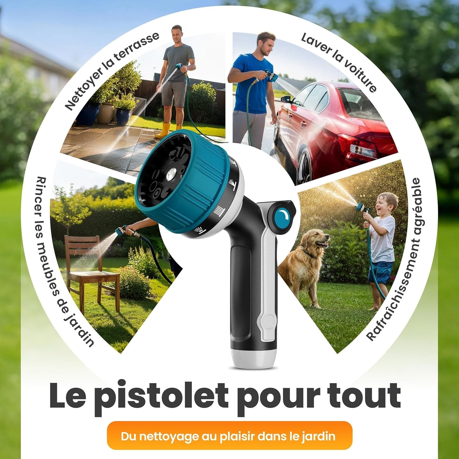 Pistolet d'arrosage 10 jets haute performance - Jusqu'à -31% de réduction