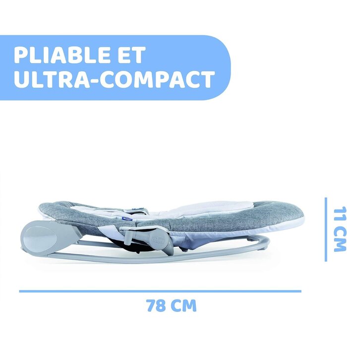 Transat Bébé Évolutif 2-en-1 - Jusqu'à 18 kg - Titane - Jusqu'à 34% de remise