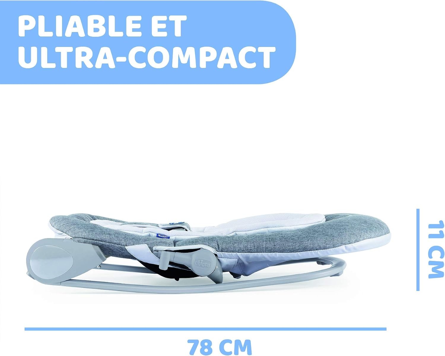 Transat Bébé Évolutif 2-en-1 - Jusqu'à 18 kg - Titane - Jusqu'à 34% de remise
