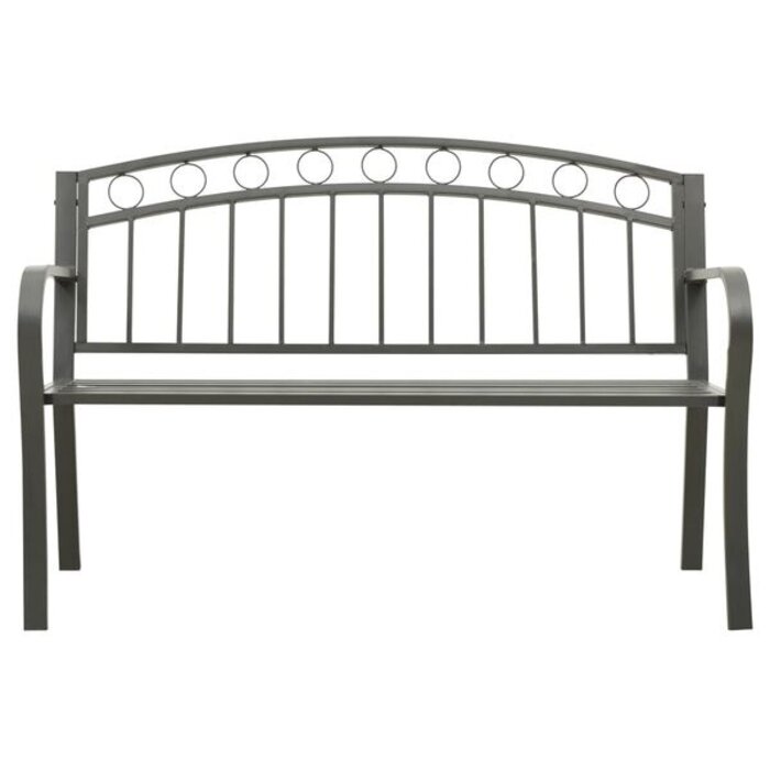 Banc de jardin en acier gris 120 cm - Jusqu'à 34% de remise