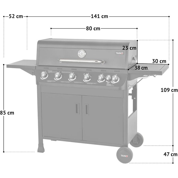 Barbecue à gaz 6+1 avec tournebroche - Jusqu'à 35% de remise