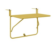 Vidaxl Table de balcon pliable acier doré - Jusqu'à -33% sur l'outlet