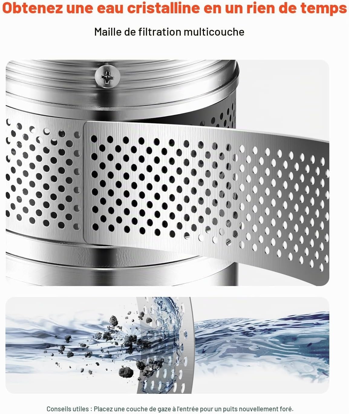 Pompe immergée 750W 100l/min - Jusqu'à 35% de réduction