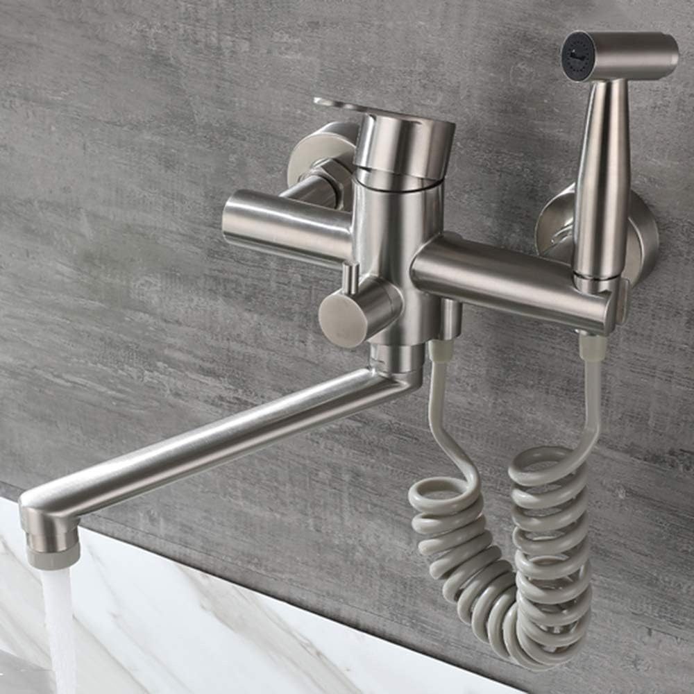 Mitigeur mural de cuisine inox 304 avec douchette - Jusqu'à -34% sur le prix