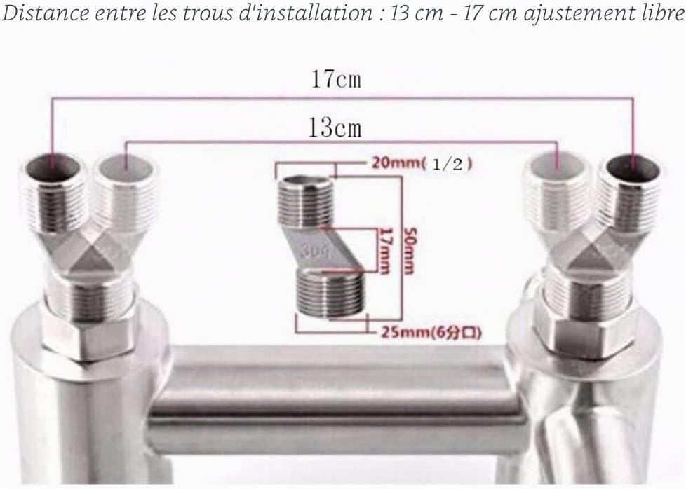 Mitigeur mural de cuisine inox 304 avec douchette - Jusqu'à -34% sur le prix