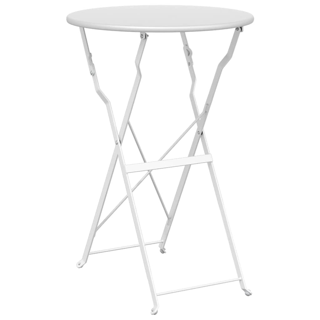 Table de bistrot pliante blanche Ø 50 cm - Jusqu'à 33% de remise