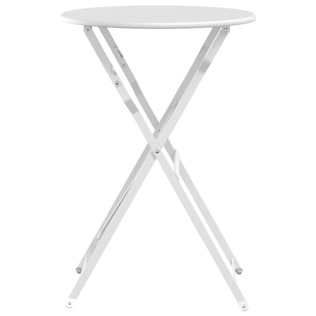 Table de bistrot pliante blanche Ø 50 cm - Jusqu'à 33% de remise