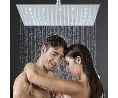 Pomme de douche LED 40 cm effet pluie - Jusqu'à 32% de remise