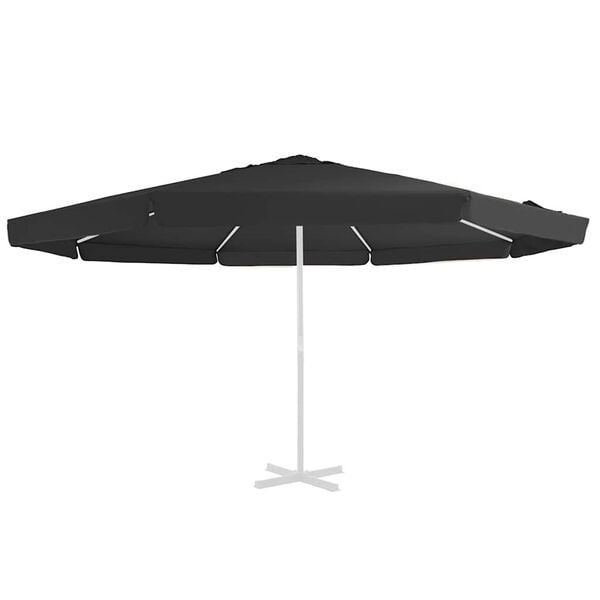 Toile de parasol 500 cm noire - Polyester - Jusqu'à 34% de réduction