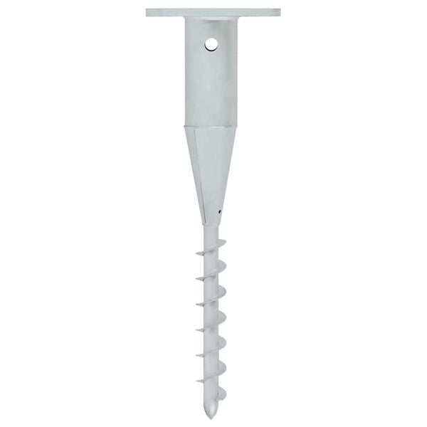 Pied de parasol à ancrer en acier - Argent - Jusqu'à -33%