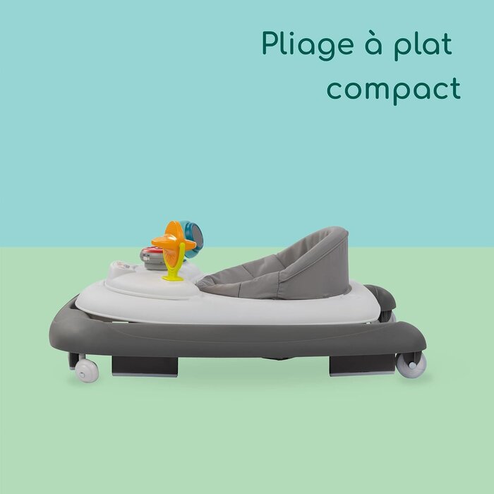 Trotteur Bébé Gris Mist - Pliable - Jusqu'à 34% de remise
