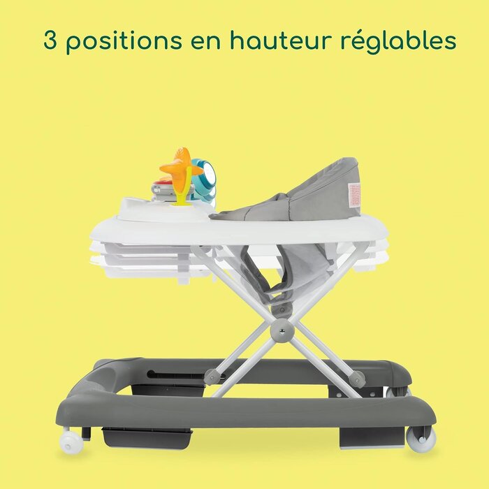 Trotteur Bébé Gris Mist - Pliable - Jusqu'à 34% de remise