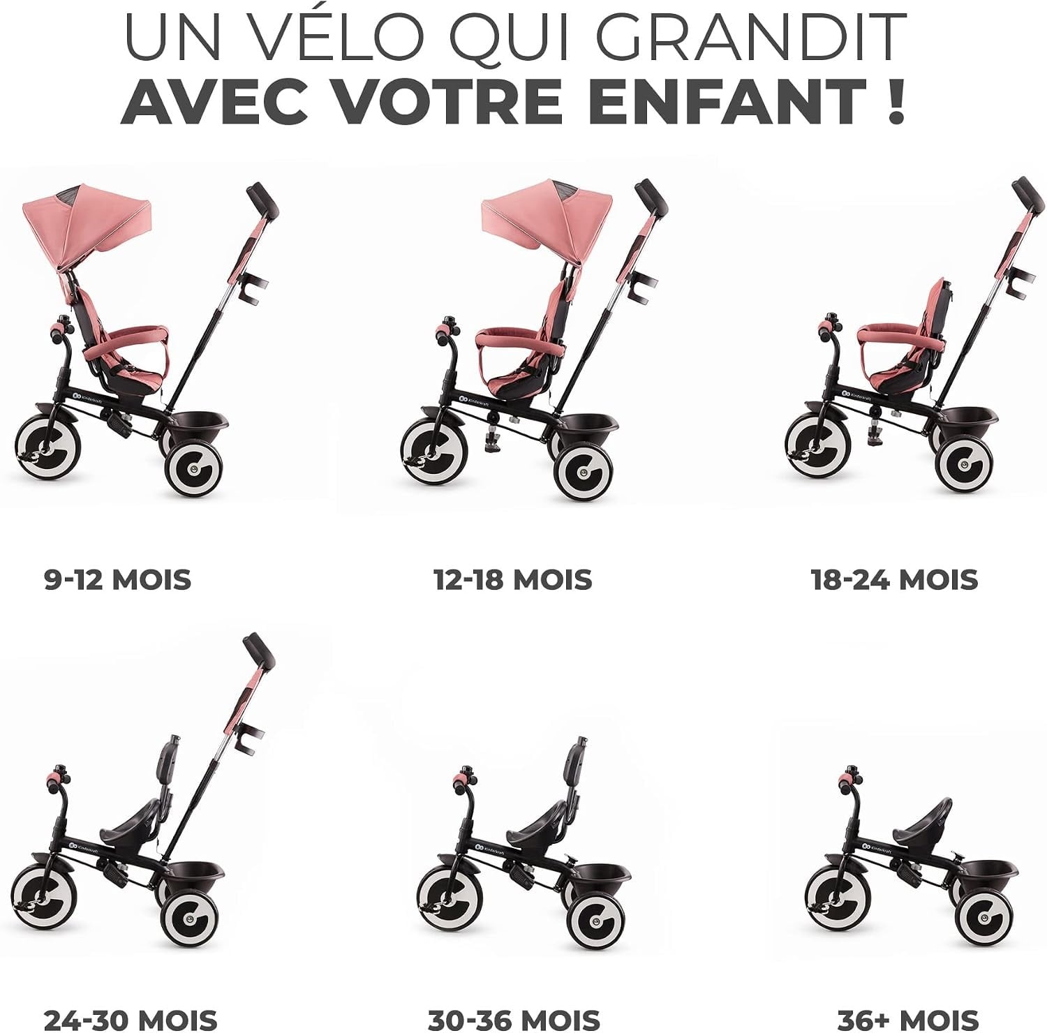Draisienne enfant rose - Apprentissage équilibre - Jusqu'à 34% de réduction