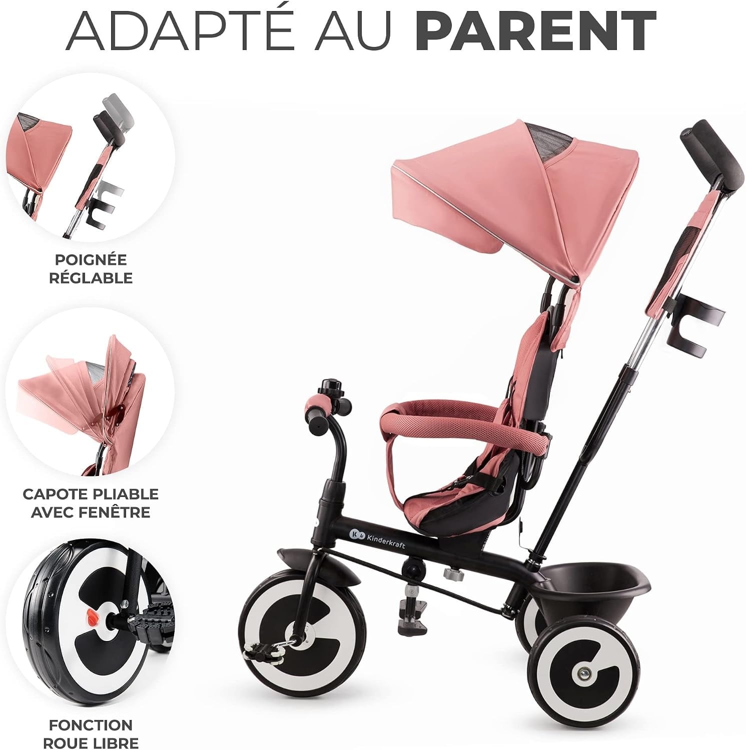 Draisienne enfant rose - Apprentissage équilibre - Jusqu'à 34% de réduction