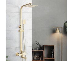 Système de douche en laiton doré brossé - Jusqu'à -34% sur votre achat