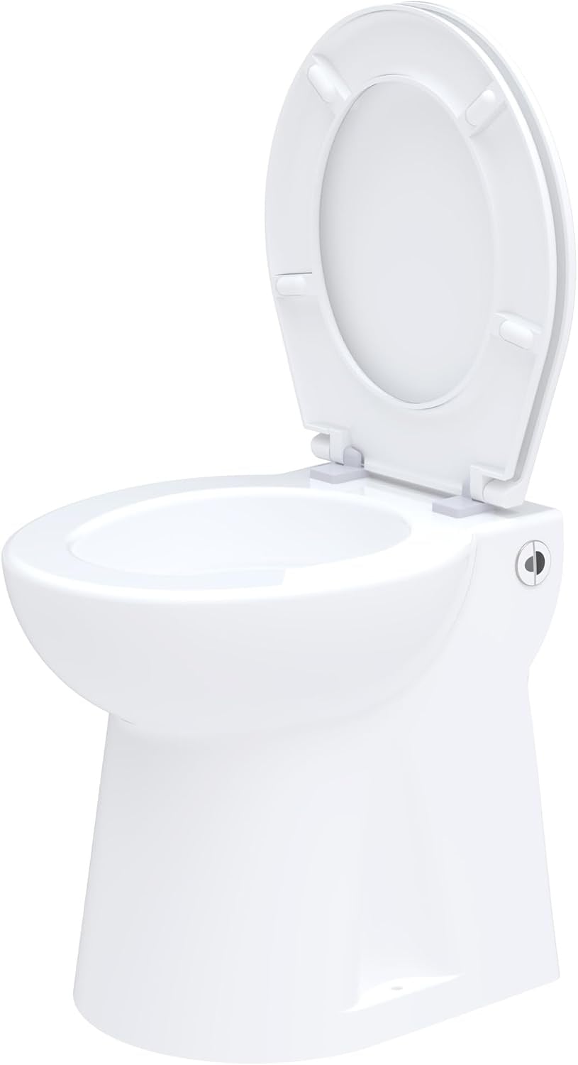 Toilette suspendue avec broyeur 500W - Porcelaine blanche - Jusqu'à 35% de remise